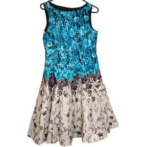 VINTAGE - DRESS BARN Floral Sleeveless Fit & Flare Casual Sun Dress Size 8 -NWTs